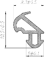 Уплотнитель совместим с прфилем KBE (228) (рама, створка), серый, "ELEMENTIS", ТЭП